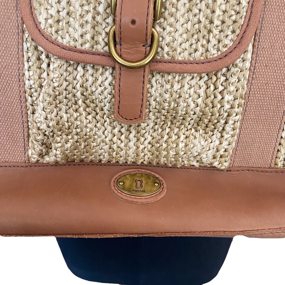 Fossil Bag Purse Tote Tan Brown Large Gard Natural Style NWT - Picture 2 of 9
